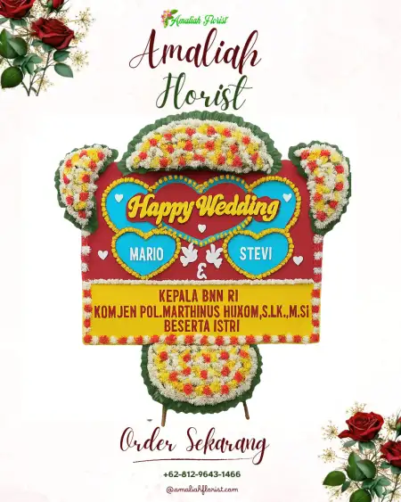 Papan Bunga Pernikahan Gurun Laweh